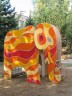 Slon na hřišti v Synkově ulici