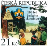 Kresba na poštovní známce ke 100. výročí českého skautingu (2. 5. 2012) od Marko Čermáka
