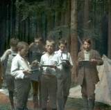 První skautský tábor 1912 - čas jídla