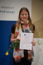Dominika Perlínová - vítězka mezinárodní debatérské soutěže Jugend debattiert international 